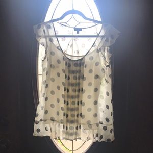 Talbots Silk Polka Dot Blouse